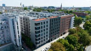 Výhľad na mesto Štetín alebo výhľad na mesto priamo z apartmánu