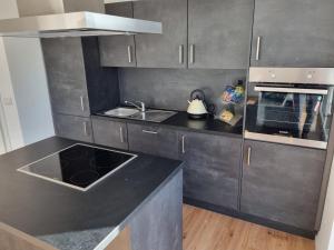 Η κουζίνα ή μικρή κουζίνα στο Stylische Penthouse Wohnung +9 φωτογραφίες