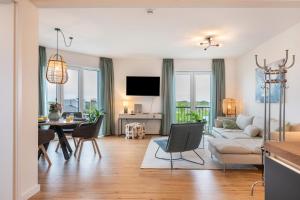 Μια τηλεόραση ή/και κέντρο ψυχαγωγίας στο Nordseeblick Wohnung Möwe