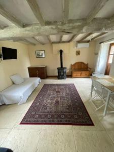 Χώρος καθιστικού στο Gîte de la Rochejaquelein