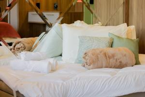 Una cama o camas en una habitación de Modern studio, with Alexa automation