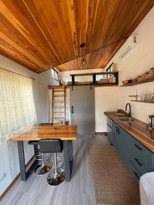 Casa Morpho, Modern Studio with Unique Waterfall Views tesisinde mutfak veya mini mutfak