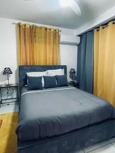 Postel nebo postele na pokoji v ubytování Bas de villa F2 clôturé avec jardin au Lamentin