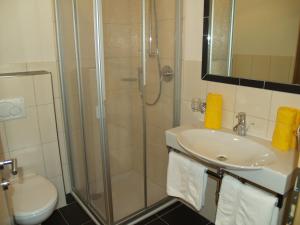 Koupelna v ubytování alpinea Appartements