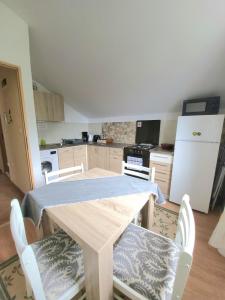 Kuchyň nebo kuchyňský kout v ubytování Apartmani Hana