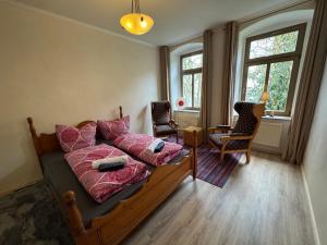 Posezení v ubytování Privatzimmer in 4 Zimmer EG Wohnung in Altchemnitz
