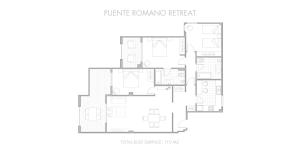 Půdorys ubytování VACATION MARBELLA I Puente Romano Modern Flat, Best location in town, Walk to the beach, Parking and Swimming Pool