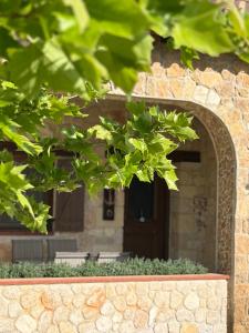 an entrance to a building with a door at Kappa Domus in Siviri