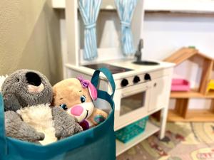 a bag full of stuffed animals sitting in a kitchen at PETRAKl HOMES in Las Galeras +52 photos