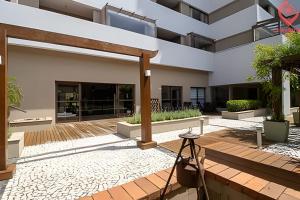 una rappresentazione di un cortile in un edificio di Studio Moderno | Piscina, Academia, Shopping e +! a Curitiba