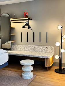 HOP Apartments & Suites客房内的一张或多张床位