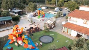 an aerial view of a playground with a water park at Ulika Mobile Home in Banjole
