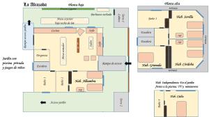 Plan piętra w obiekcie Casa Rural La Alcazaba