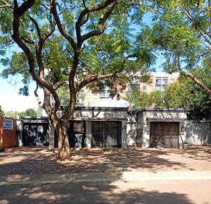 an old building with a tree in front of it at Accommodation@Park1285 in Pretoria