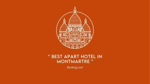 Ein Zertifikat, Auszeichnung, Logo oder anderes Dokument, das in der Unterkunft Yuna Montmartre - ApartHotel ausgestellt ist