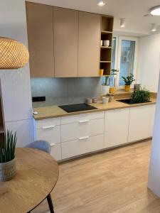 Η κουζίνα ή μικρή κουζίνα στο Apartament na Moniuszki