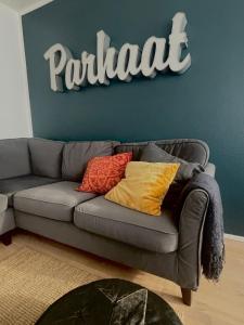 Χώρος καθιστικού στο Cozy apartment in the heart of Pori