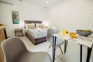 Giường trong phòng chung tại Anna