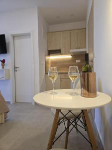 Nhà bếp/bếp nhỏ tại Rooms & Apartments Villa Anka