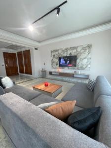 TV a/nebo společenská místnost v ubytování Appart hotel lac 2 Tunis