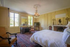 Le Château du Sollier - Charme calme et confort climatisation à 5mn du peage的电视和/或娱乐中心