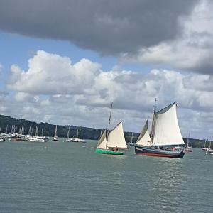 a group of sailboats floating in the water at Chalet Lestraouen in Plougastel-Daoulas +18 photos