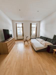Televízia a/alebo spoločenská miestnosť v ubytovaní Zentrales Apartment nähe Schönbrunn - 5 Pers