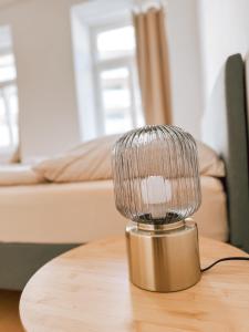Posteľ alebo postele v izbe v ubytovaní Zentrales Apartment nähe Schönbrunn - 5 Pers