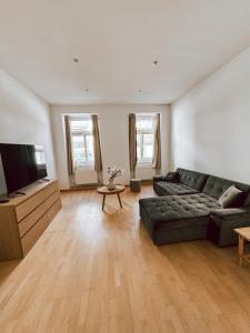 Televízia a/alebo spoločenská miestnosť v ubytovaní Zentrales Apartment nähe Schönbrunn - 5 Pers