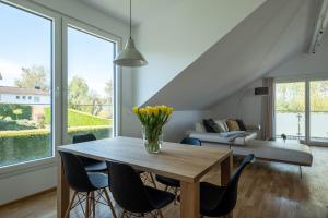 Χώρος καθιστικού στο Ferienwohnung Lieblingsplatz