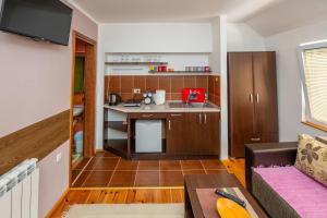 Kuchyň nebo kuchyňský kout v ubytování Rooms Sejo