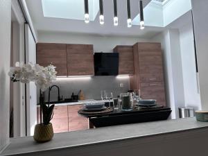 Dapur atau dapur kecil di Studio le Végétal