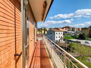a balcony with a view of a city at Labanca's Suite in Campobasso