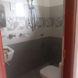 a bathroom with a toilet and a sink at Yelona Rest in Galle +5 photos