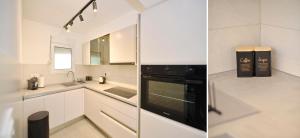 SEA VIEW apartment 2km from the Old Town of Kotor的厨房或小厨房
