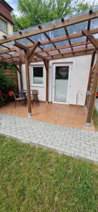 Vonkajšia záhrada v ubytovaní Dom przy plaży