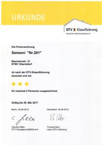 Certifikát, hodnocení, plakát nebo jiný dokument vystavený v ubytování Alpenflair Ferienwohnungen Whg 201 "Doris"
