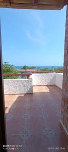 a view of the patio from the outside of a building at HOTEL VILLAS XAIBA in Puerto Escondido