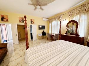 TV a/nebo společenská místnost v ubytování Dela de-Rose Guest House Negril Jamaica