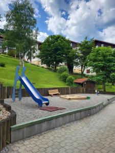 ミッセン・ヴィルハムスにあるFerienwohnung Morgentau mit Pool und Saunaの公園内の遊び場