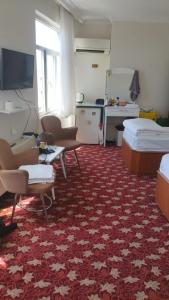Kuchyň nebo kuchyňský kout v ubytování Hotel Birkent