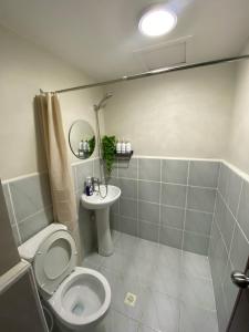 a bathroom with a toilet and a sink at Saekyung Condo in Lapu Lapu City