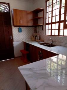 a kitchen with a sink and a counter top at Makinihomestay in Arusha +3 photos