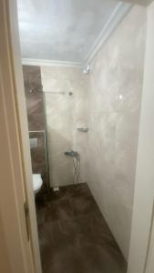 a bathroom with a toilet and a walk in shower at Dalyan Vira Hotel in Ortaca +44 photos