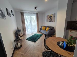 Χώρος καθιστικού στο Ami Luxury Residence VI CENTRUM - możliwość REJSU ŁODZIĄ