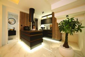 Kuchyň nebo kuchyňský kout v ubytování Luxury Villa Favela with heated pool