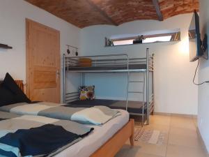 Postel nebo postele na pokoji v ubytování Apartment am Vierkanthof im Thermenland