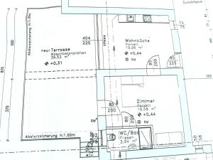 Půdorys ubytování Apartment am Vierkanthof im Thermenland