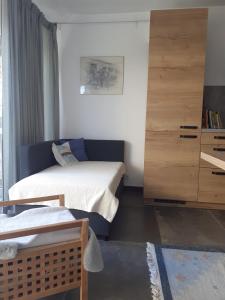 Postel nebo postele na pokoji v ubytování Apartment am Vierkanthof im Thermenland