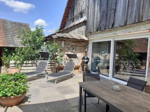 Balkón nebo terasa v ubytování Apartment am Vierkanthof im Thermenland